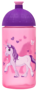 ISYbe Trinkflasche 0,5l Einhorn rosa transparent