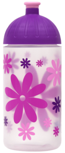 ISYbe Trinkflasche 0,5l Blumen transparent